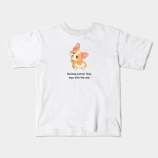 Nothing better than naps with the dog Kids T-Shirt